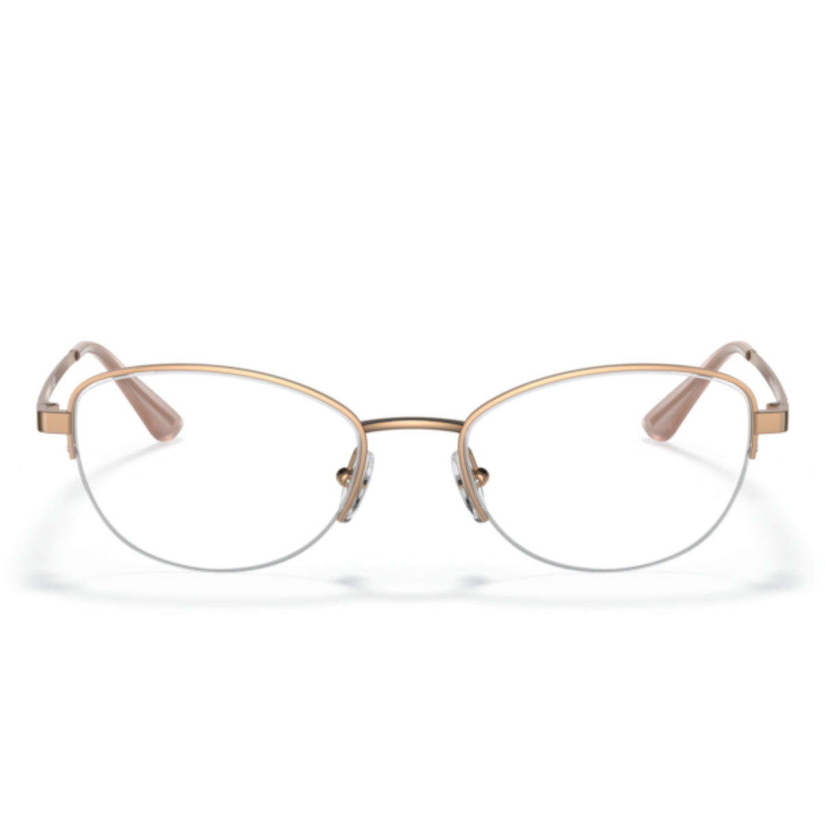 Vogue VO4184I rose gold square eyeglasses, half-rim metal frame