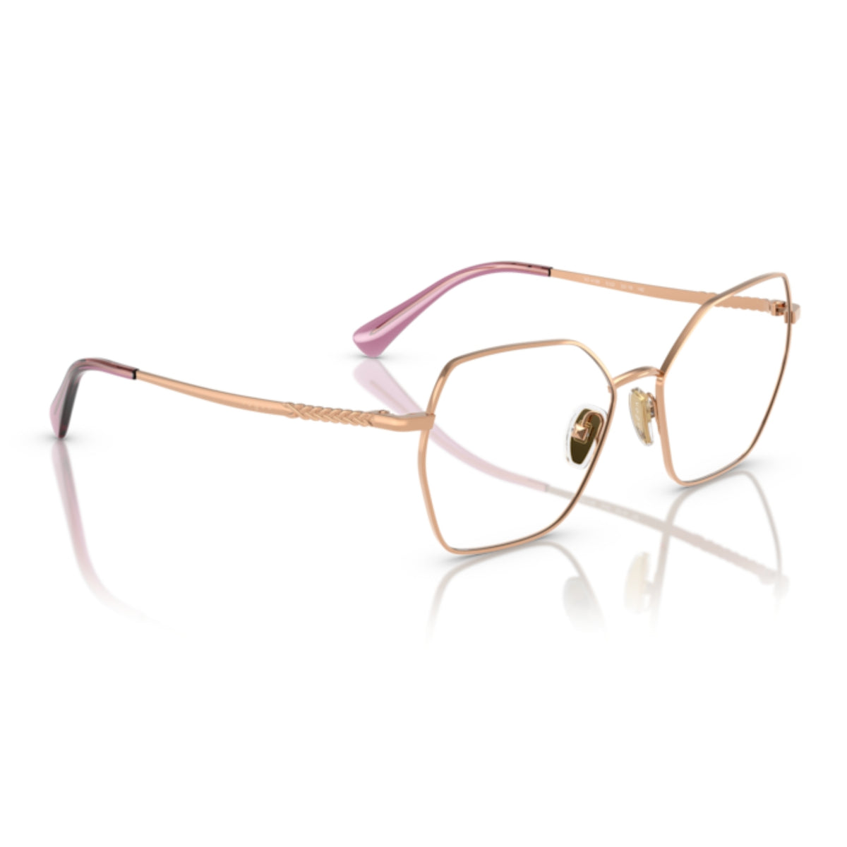 Vogue VO4196 rose gold geometric eyeglasses, angled view