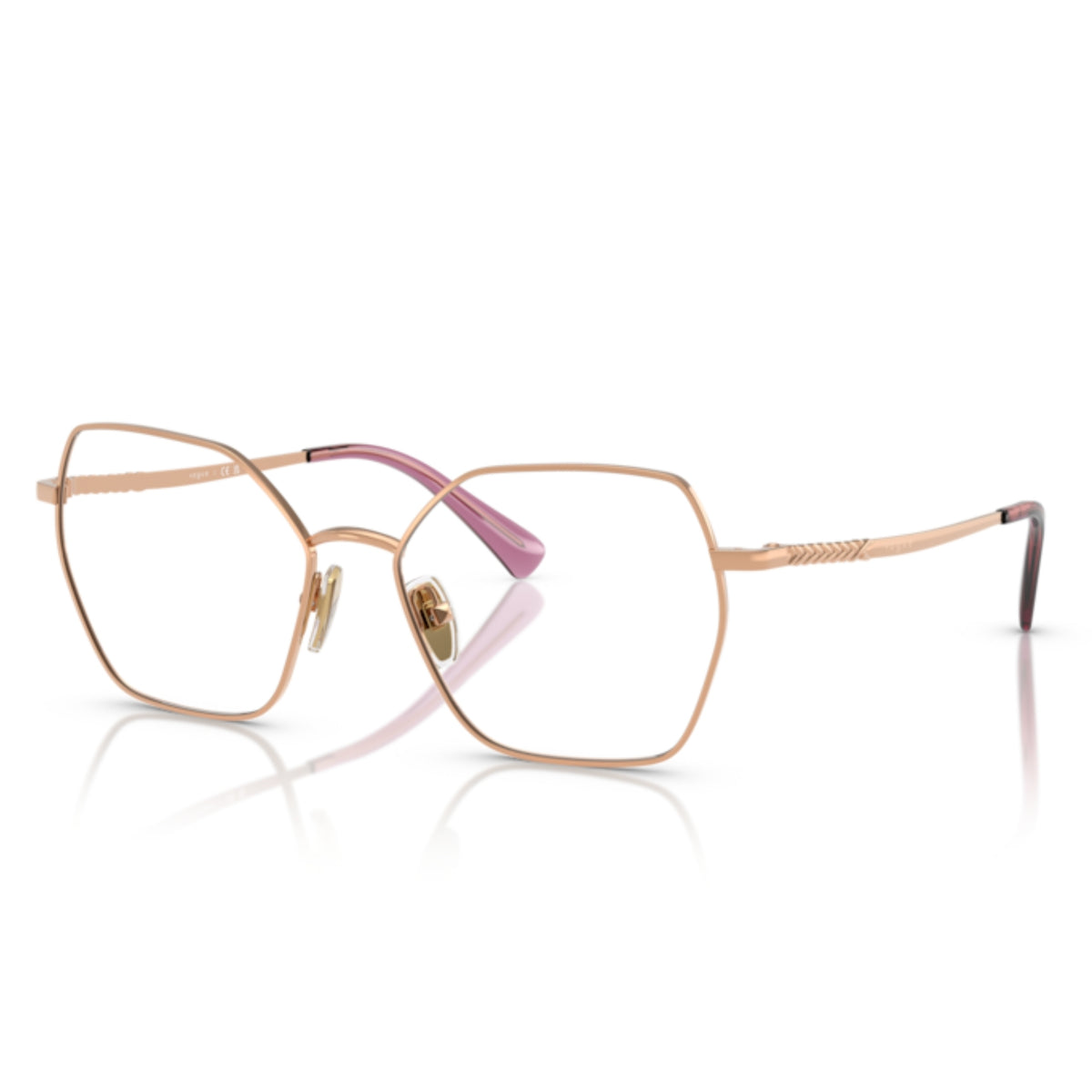 Vogue VO4196 rose gold geometric eyeglasses with metal frame