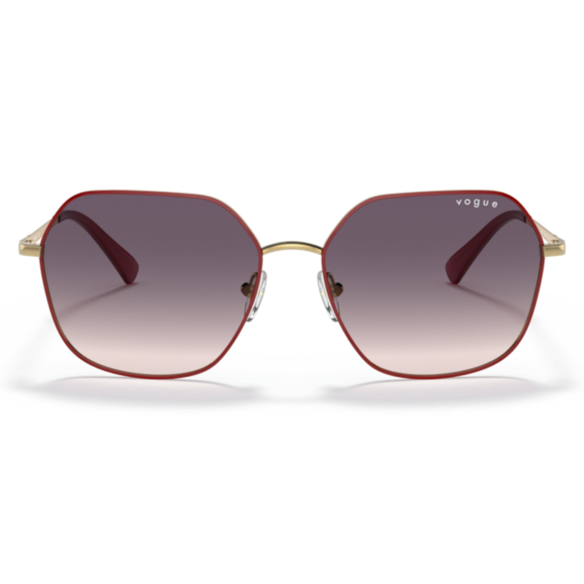 Vogue VO4198S top red/gold geometric sunglasses, full-rim metal frame