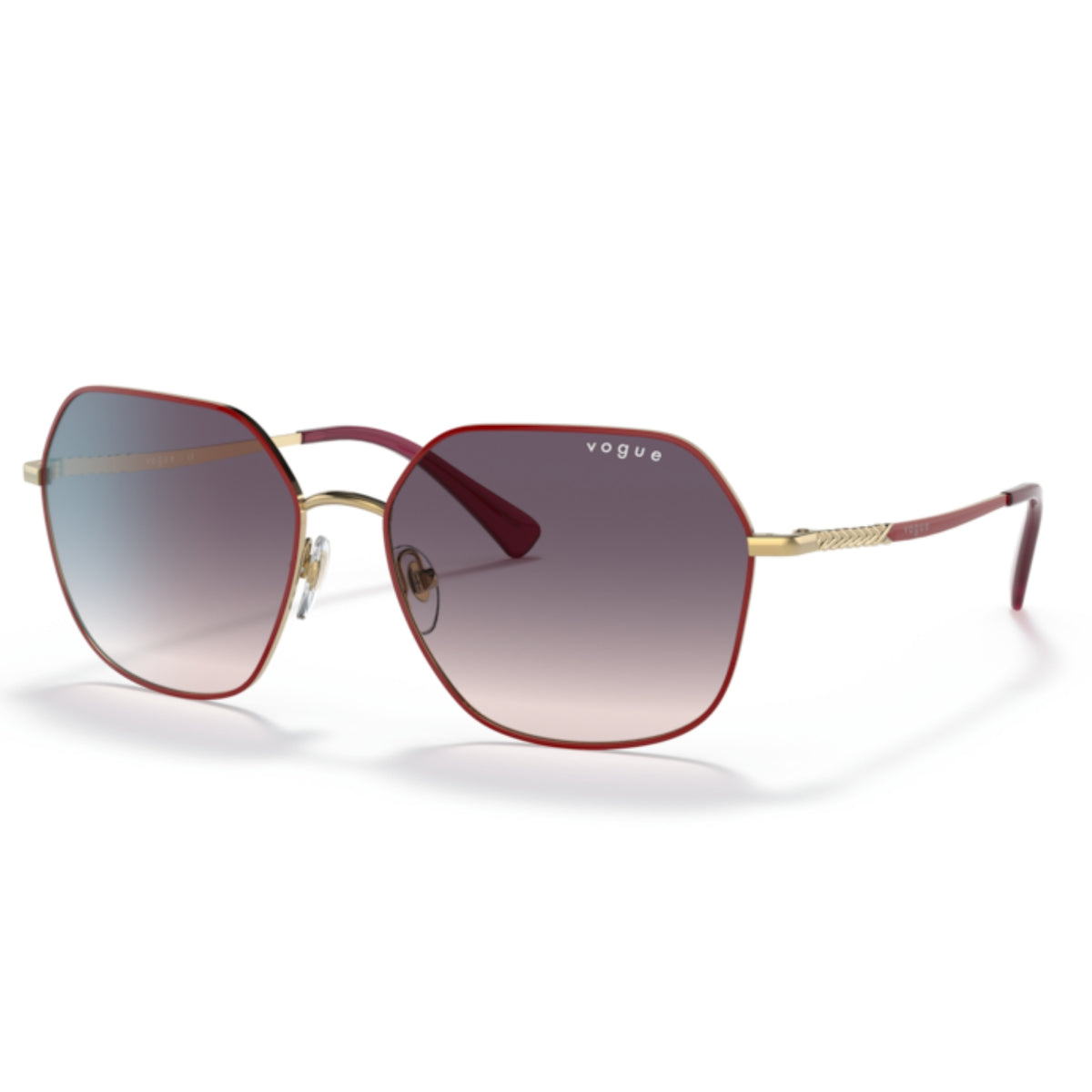 Vogue VO4198S top red/gold geometric sunglasses with pink lenses