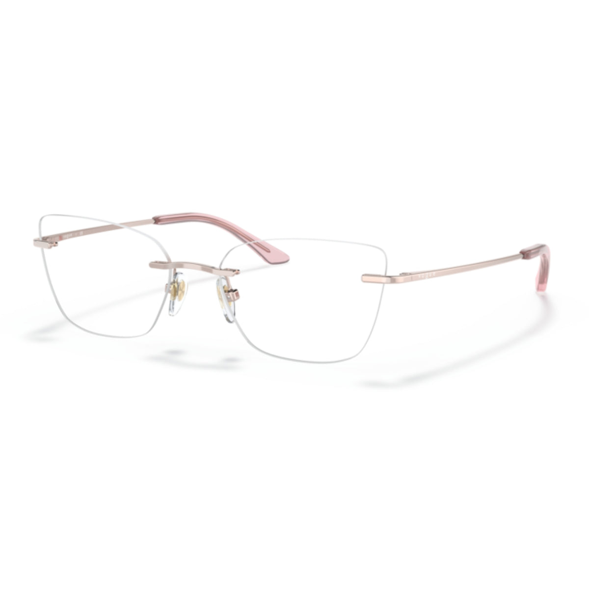 Vogue VO4202I milky pink rimless eyeglasses with metal frame