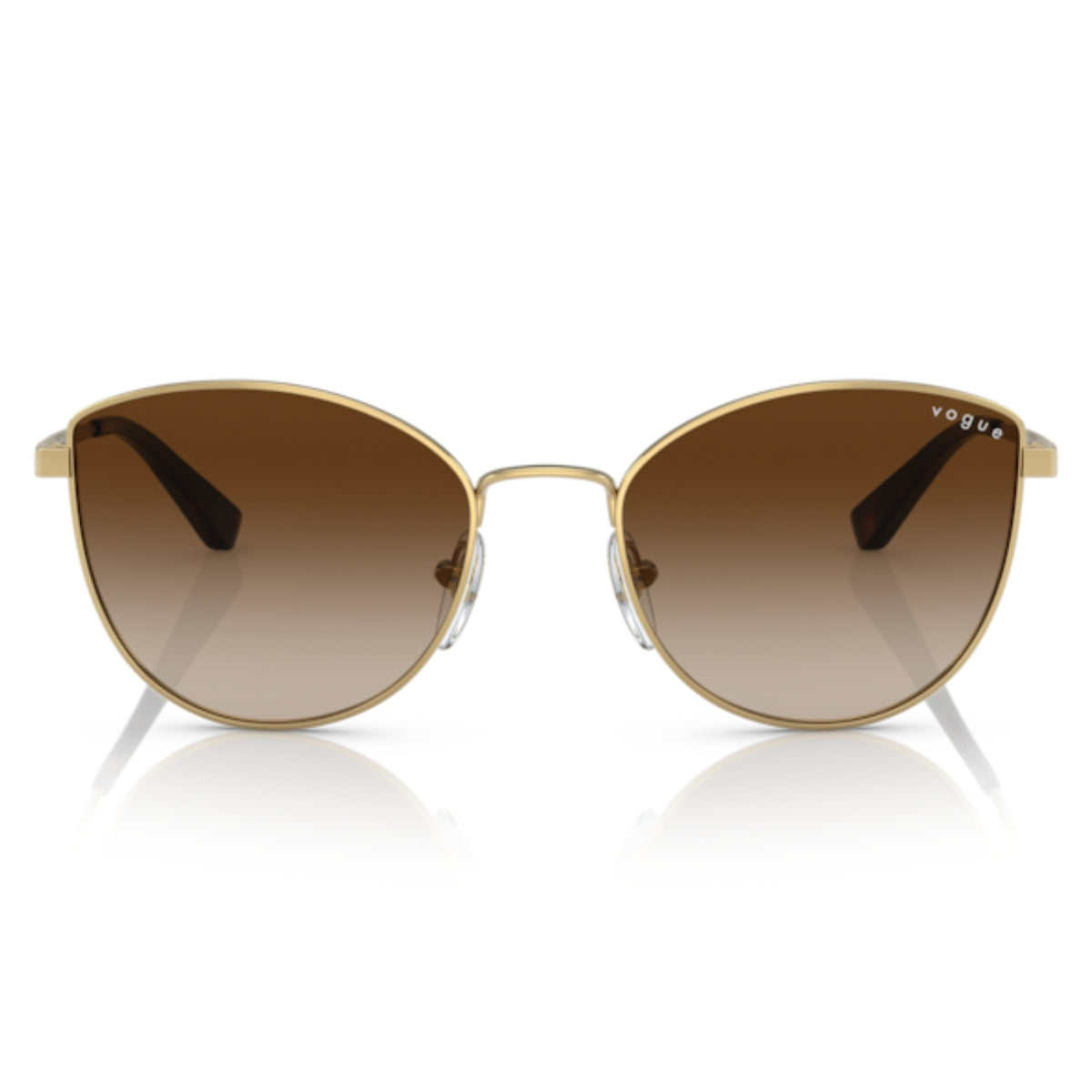 Vogue VO4211S gold cat-eye sunglasses, full-rim metal frame