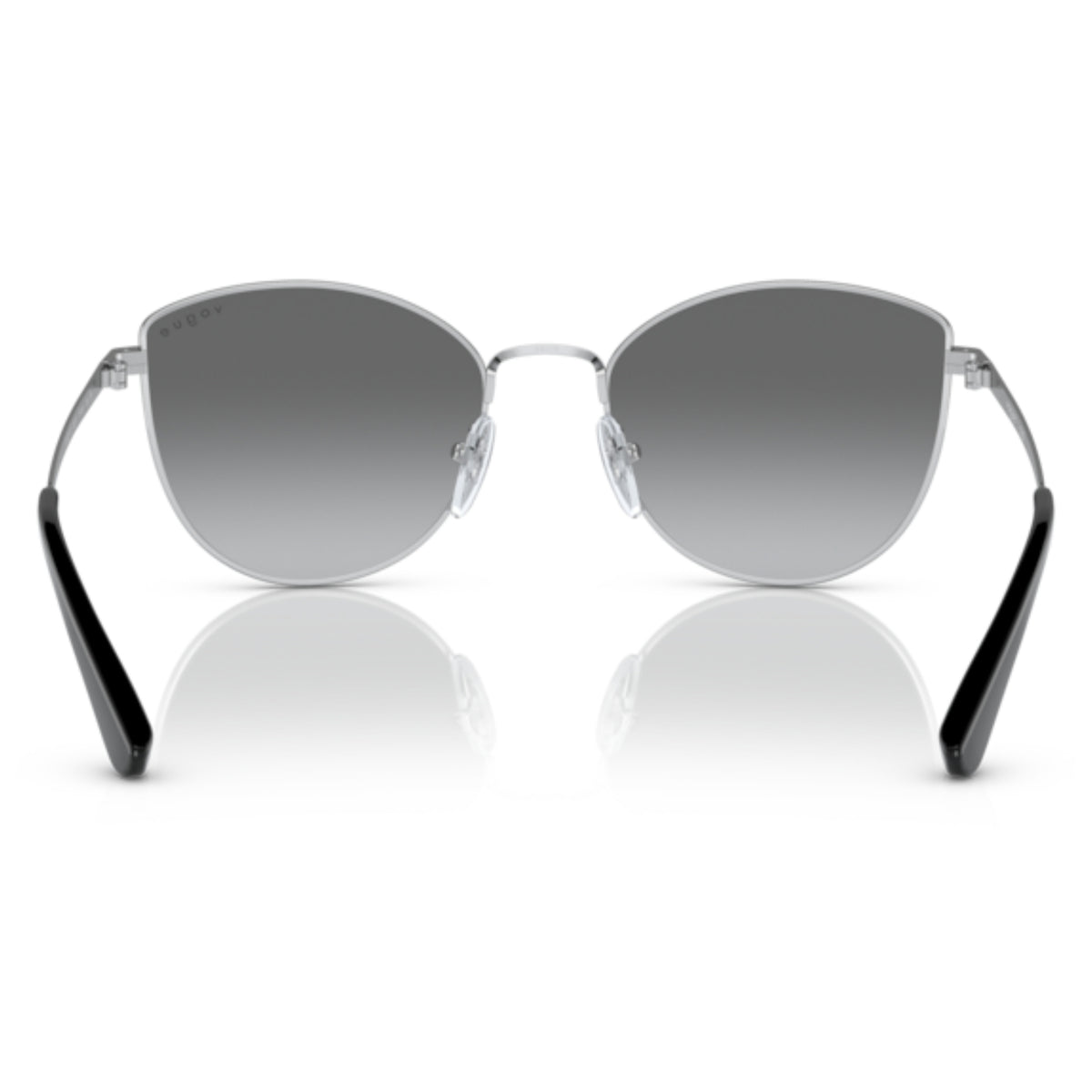 Vogue VO4211S silver cat-eye sunglasses, back view of the frame and temples