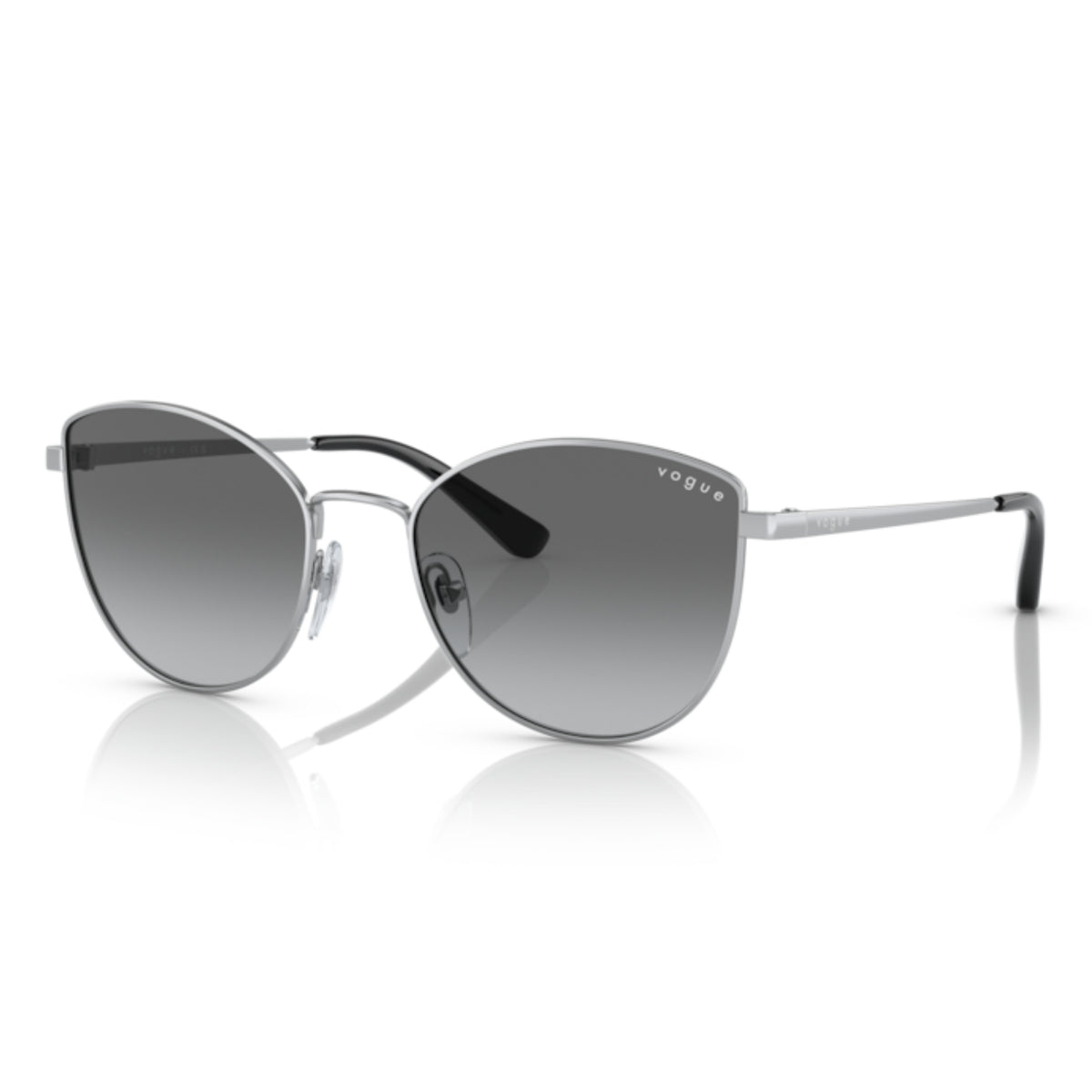 Vogue VO4211S silver cat-eye sunglasses with grey lenses