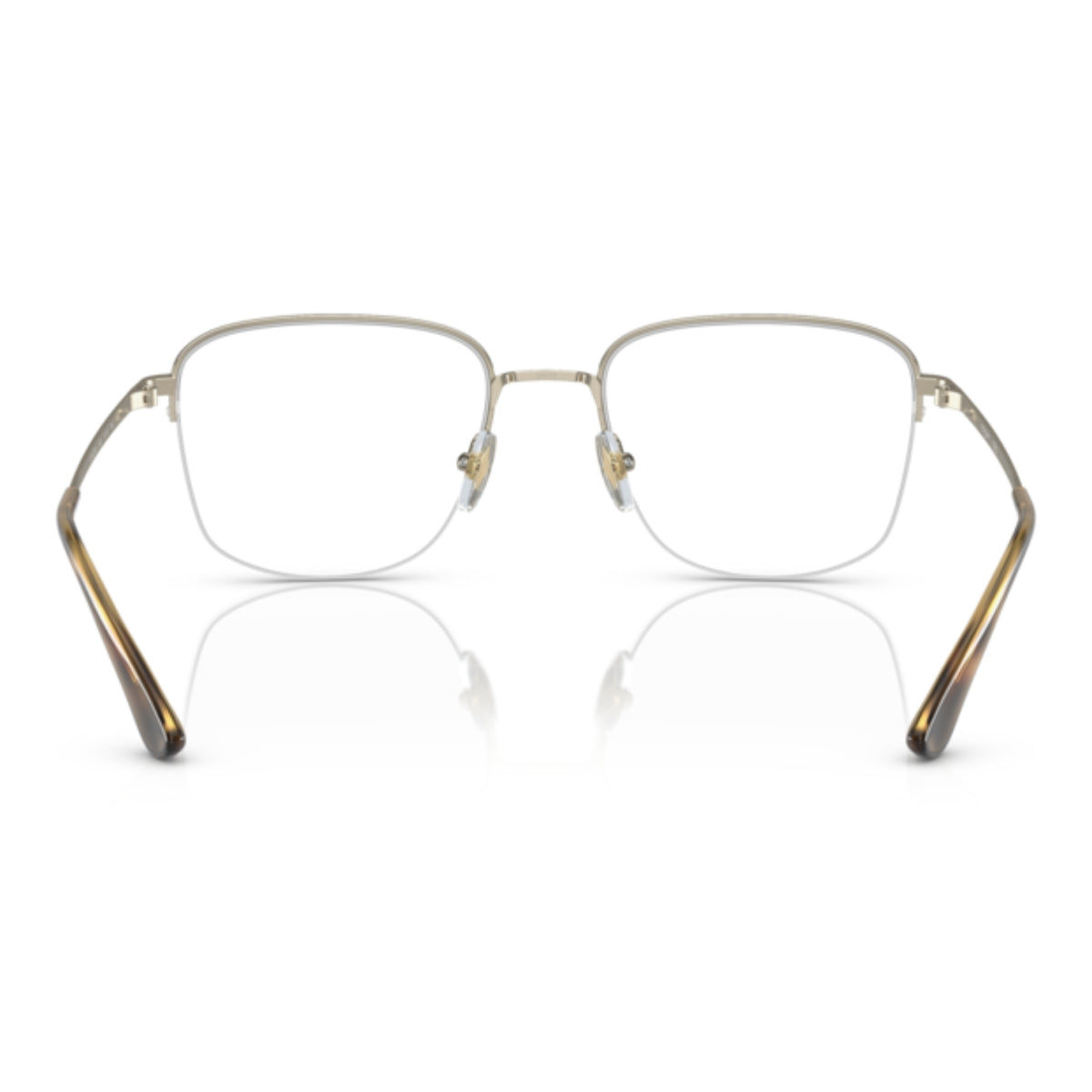 Vogue VO4278I pale gold geometric eyeglasses, back view of the frame and temples