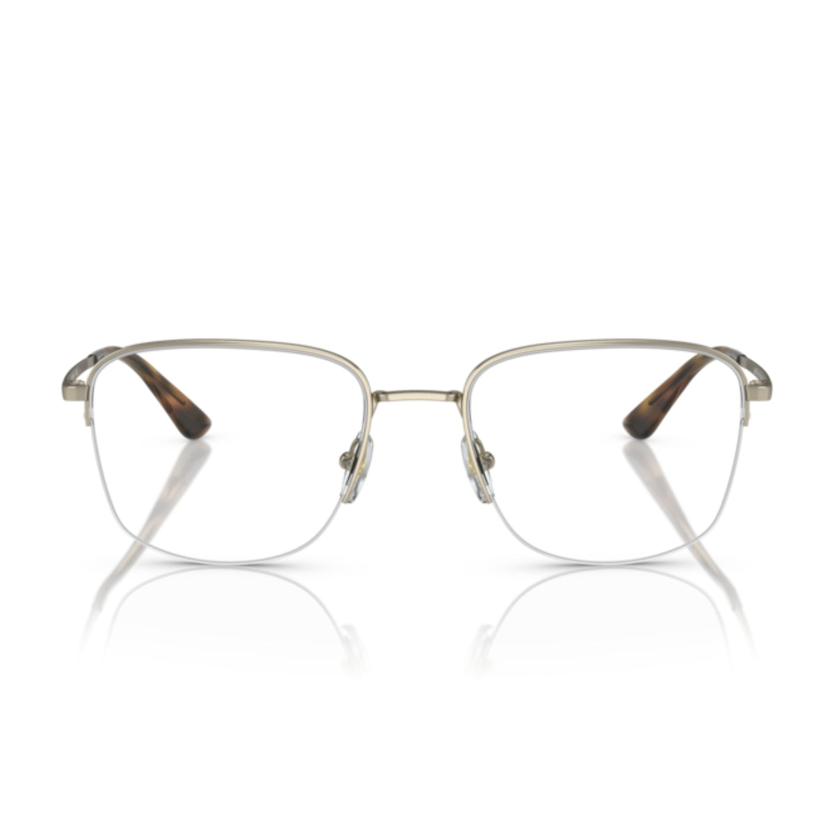 Vogue VO4278I pale gold geometric eyeglasses, half-rim metal frame