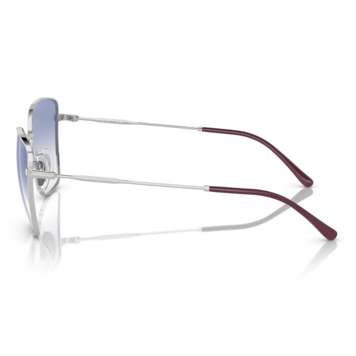 Vogue VO4279S silver cat-eye sunglasses, side view of the temple