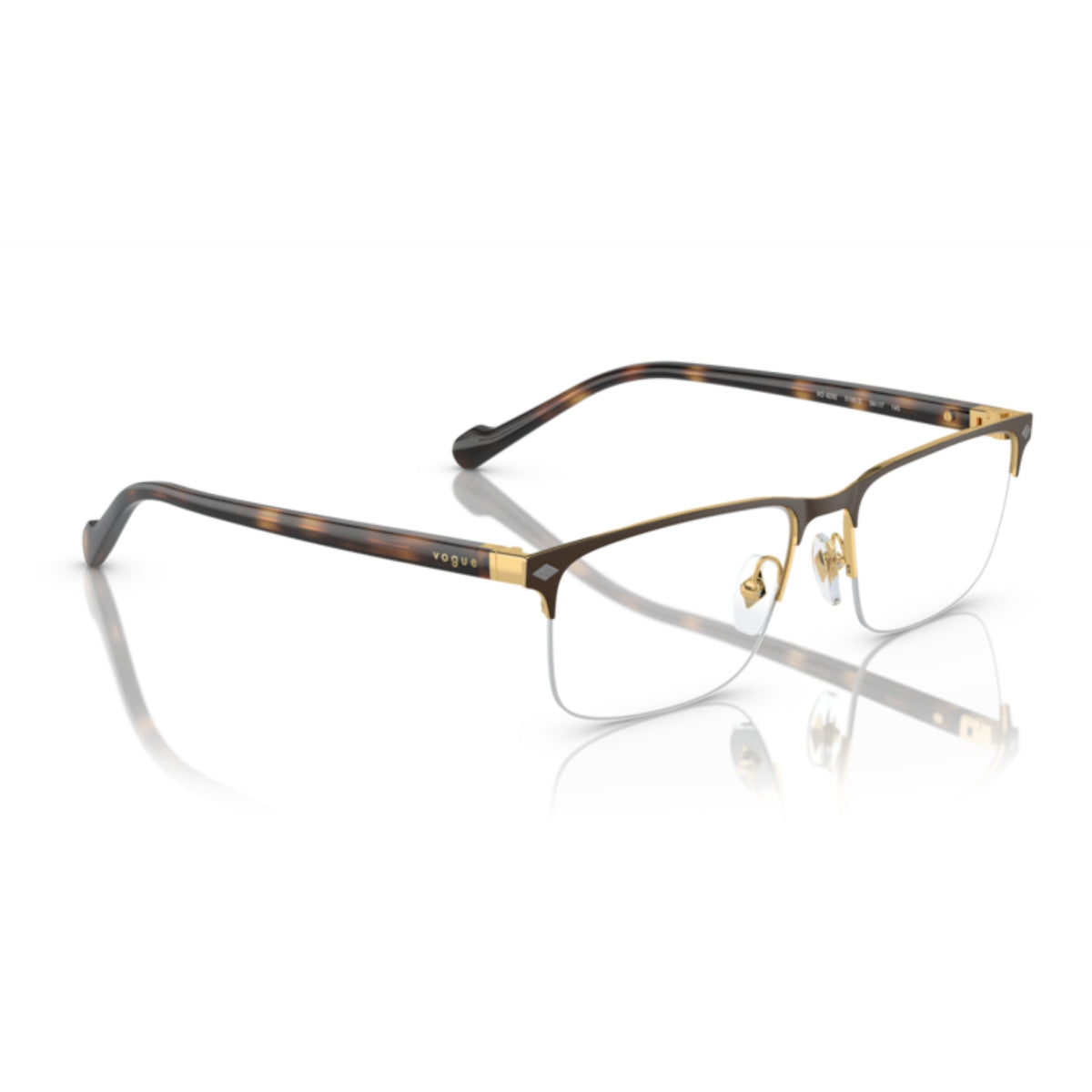 Vogue VO4292 black rectangle eyeglasses, angled view