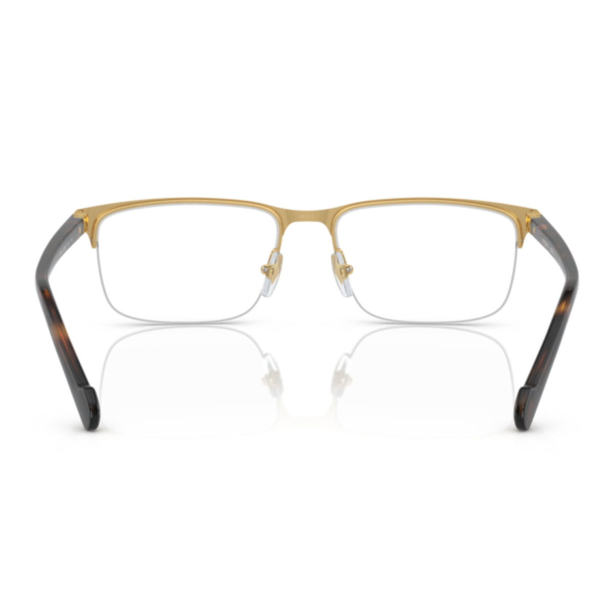 Vogue VO4292 black rectangle eyeglasses, back view of the frame and temples