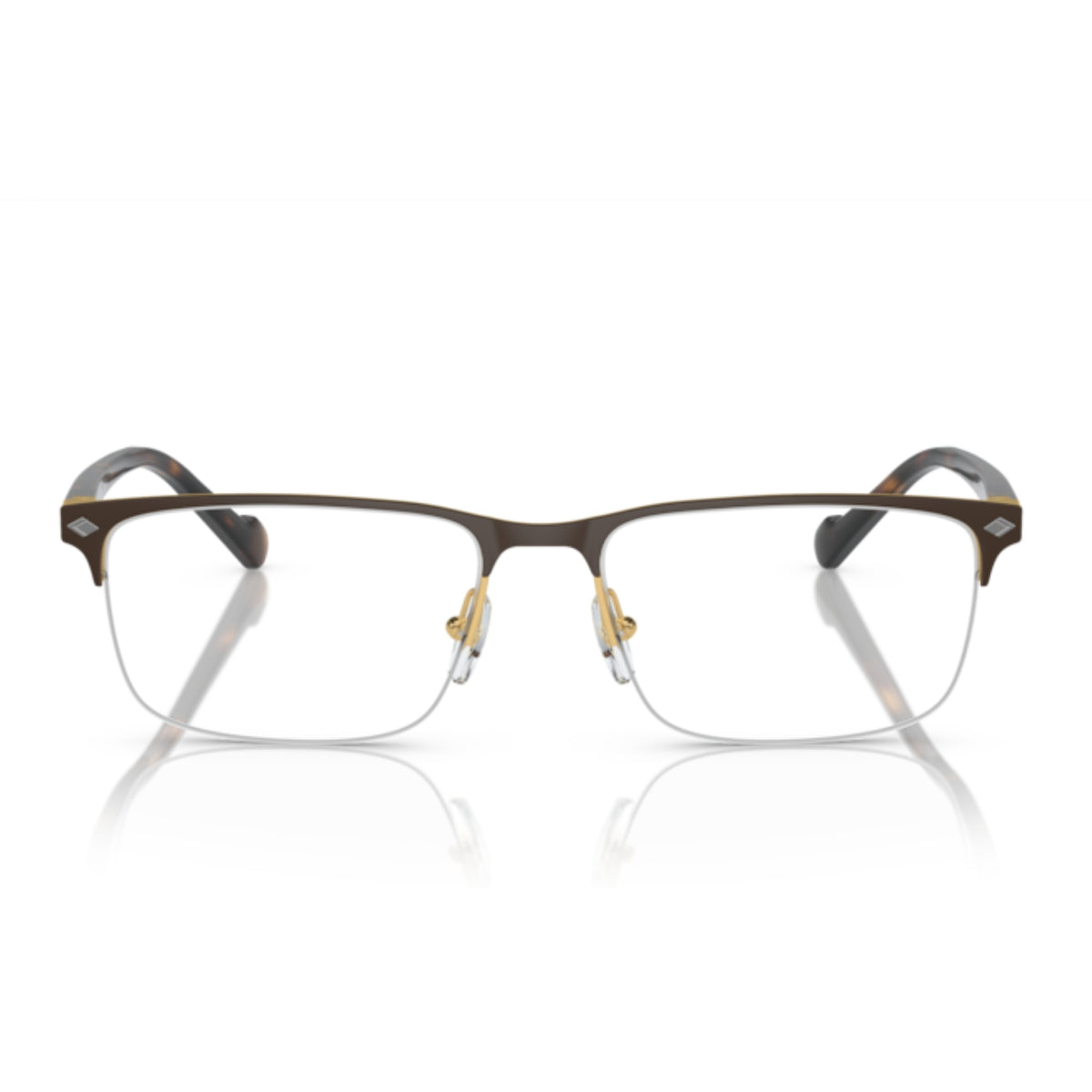 Vogue VO4292 black rectangle eyeglasses, half-rim metal and lightweight frame