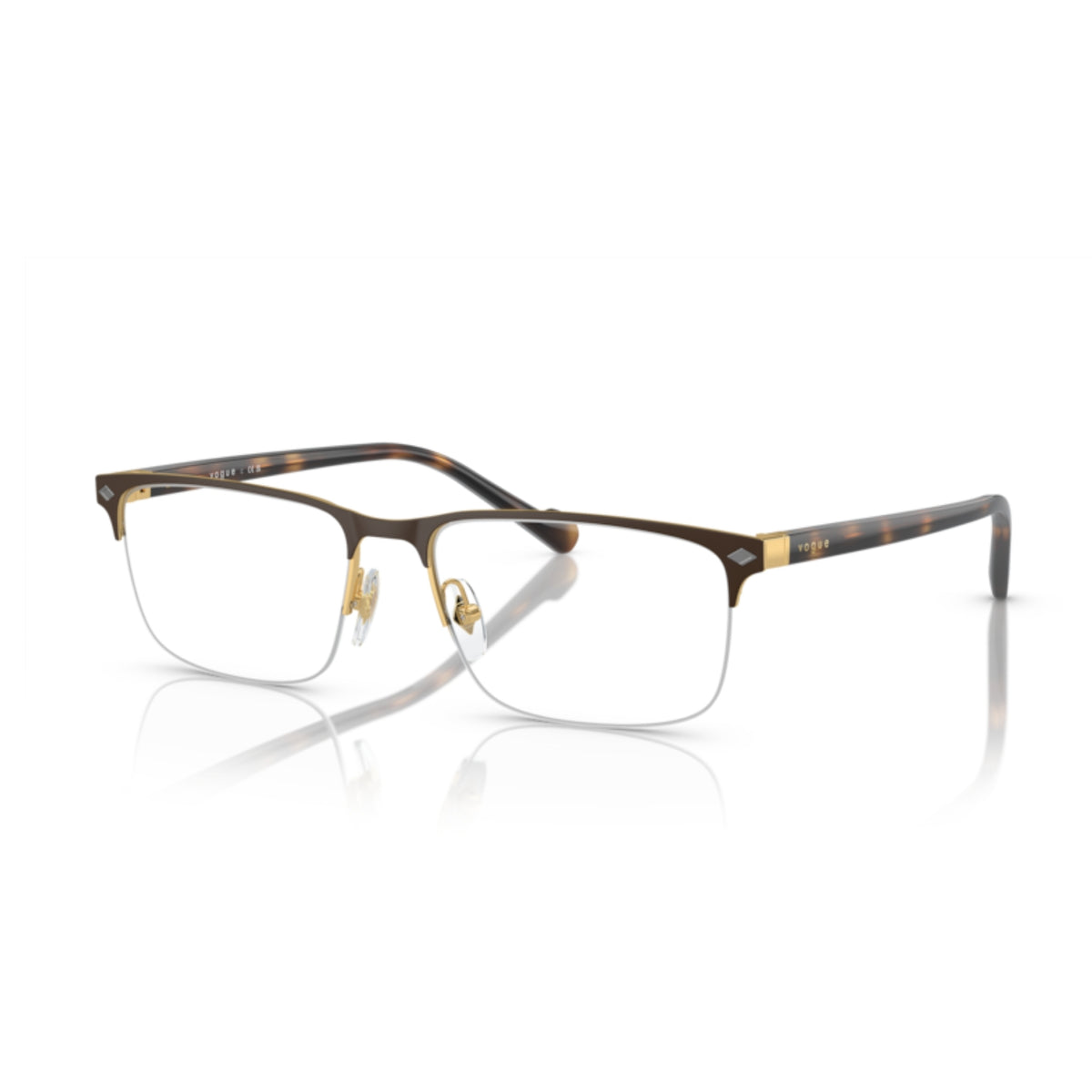 Vogue VO4292 black rectangle eyeglasses with metal and lightweight frame