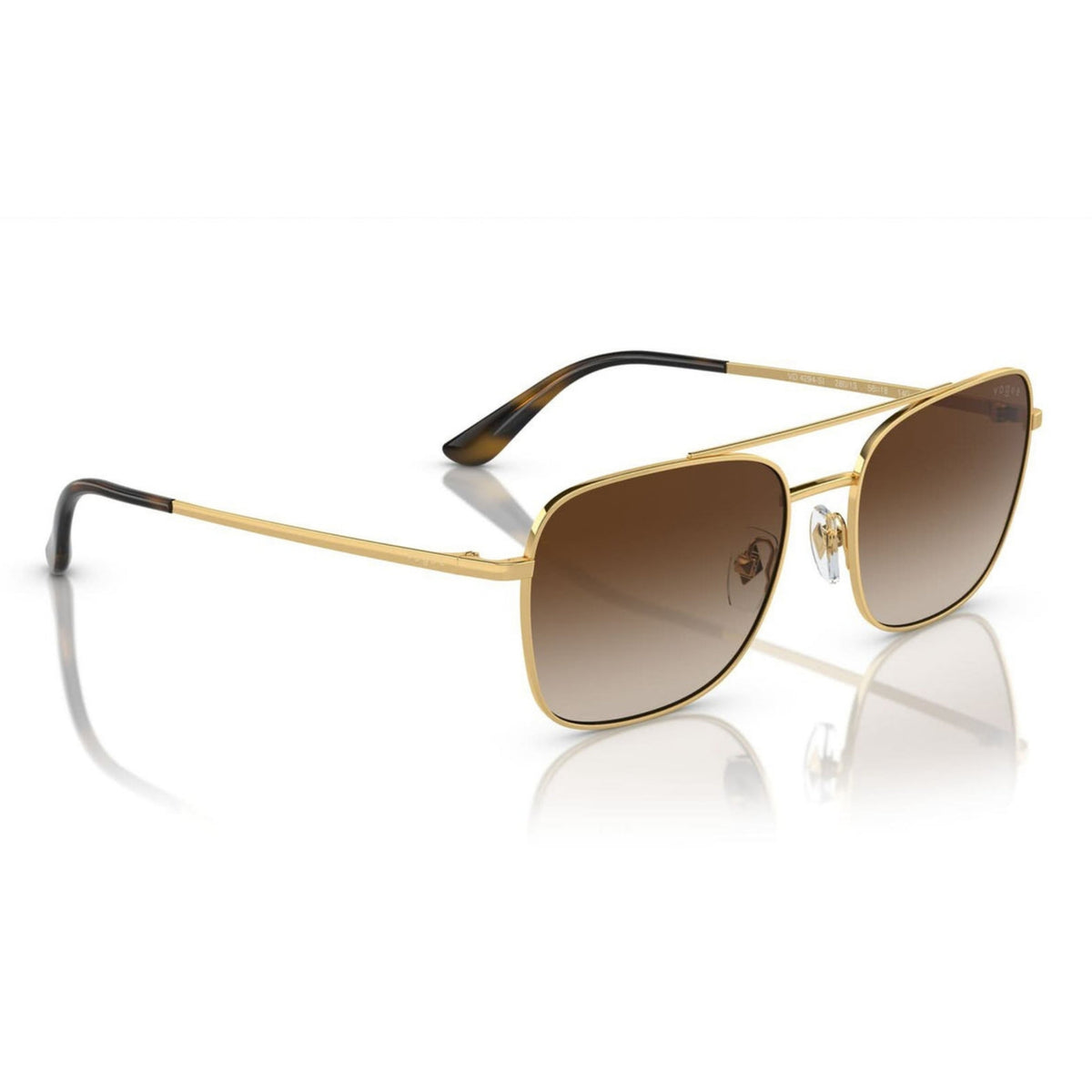 Vogue VO4294S gold rectangle sunglasses, angled view