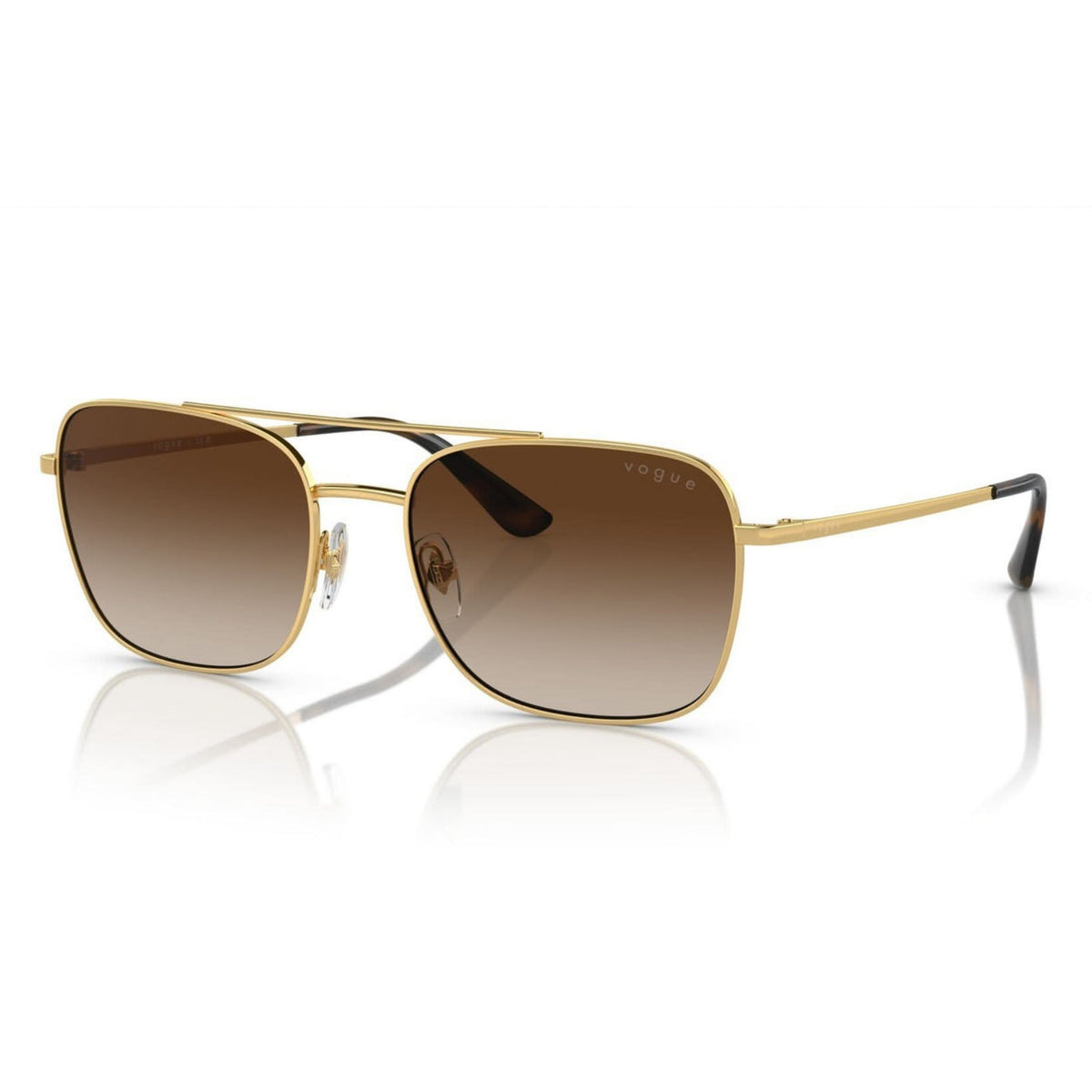 Vogue VO4294S gold rectangle sunglasses with brown lenses