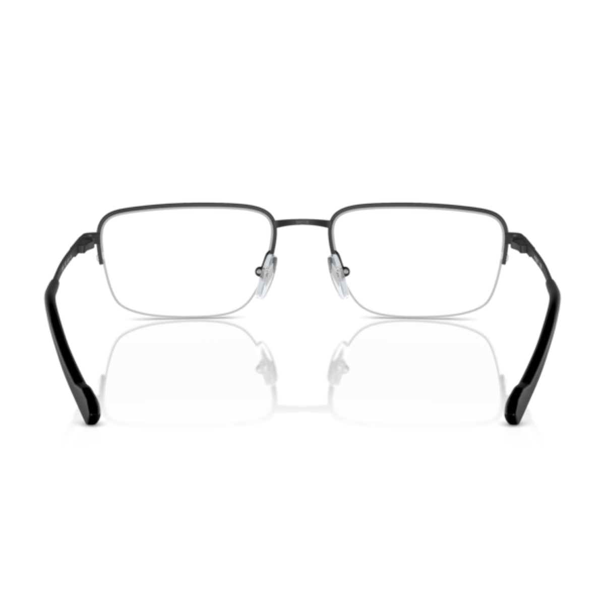 Vogue VO4299I matte black rectangle eyeglasses, back view of the frame and temples