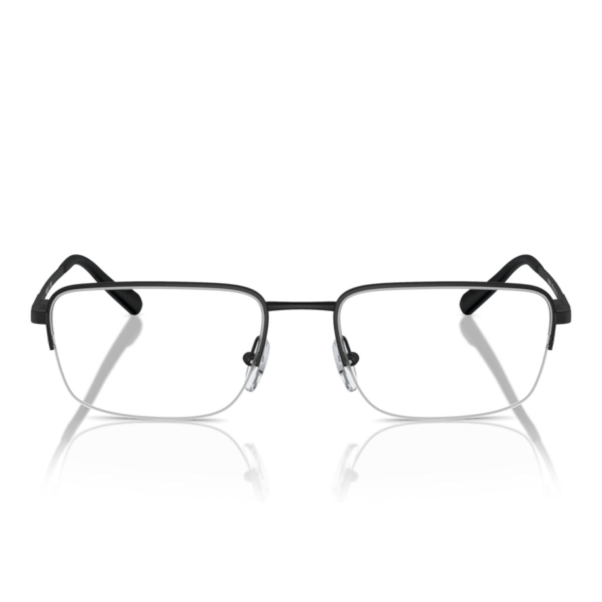 Vogue VO4299I matte black rectangle eyeglasses, half-rim metal frame