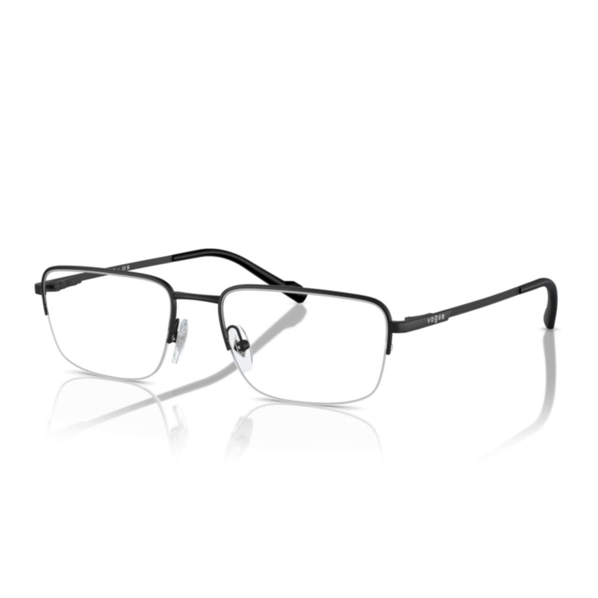 Vogue VO4299I matte black rectangle eyeglasses with metal frame