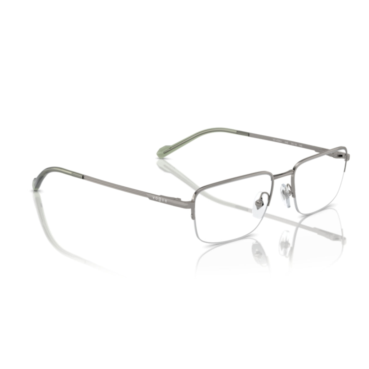 Vogue VO4299I gunmetal rectangle eyeglasses, angled view