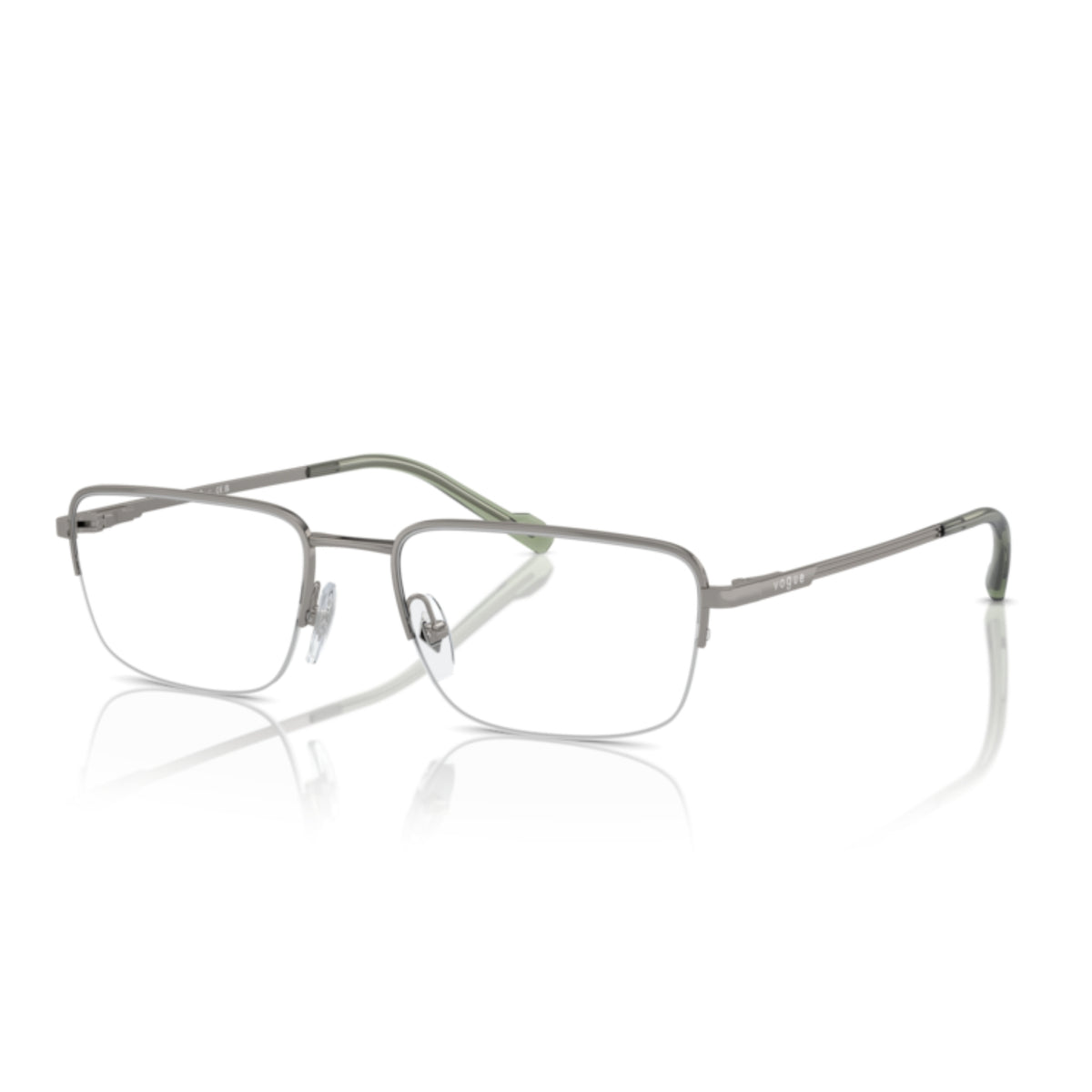 Vogue VO4299I gunmetal rectangle eyeglasses with metal frame