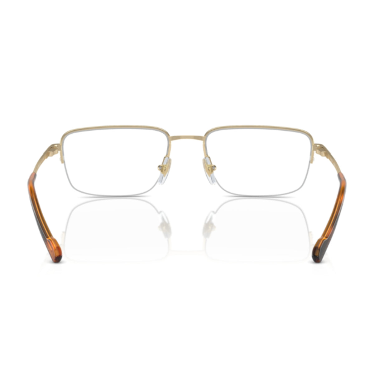 Vogue VO4299I pale gold rectangle eyeglasses, back view of the frame and temples
