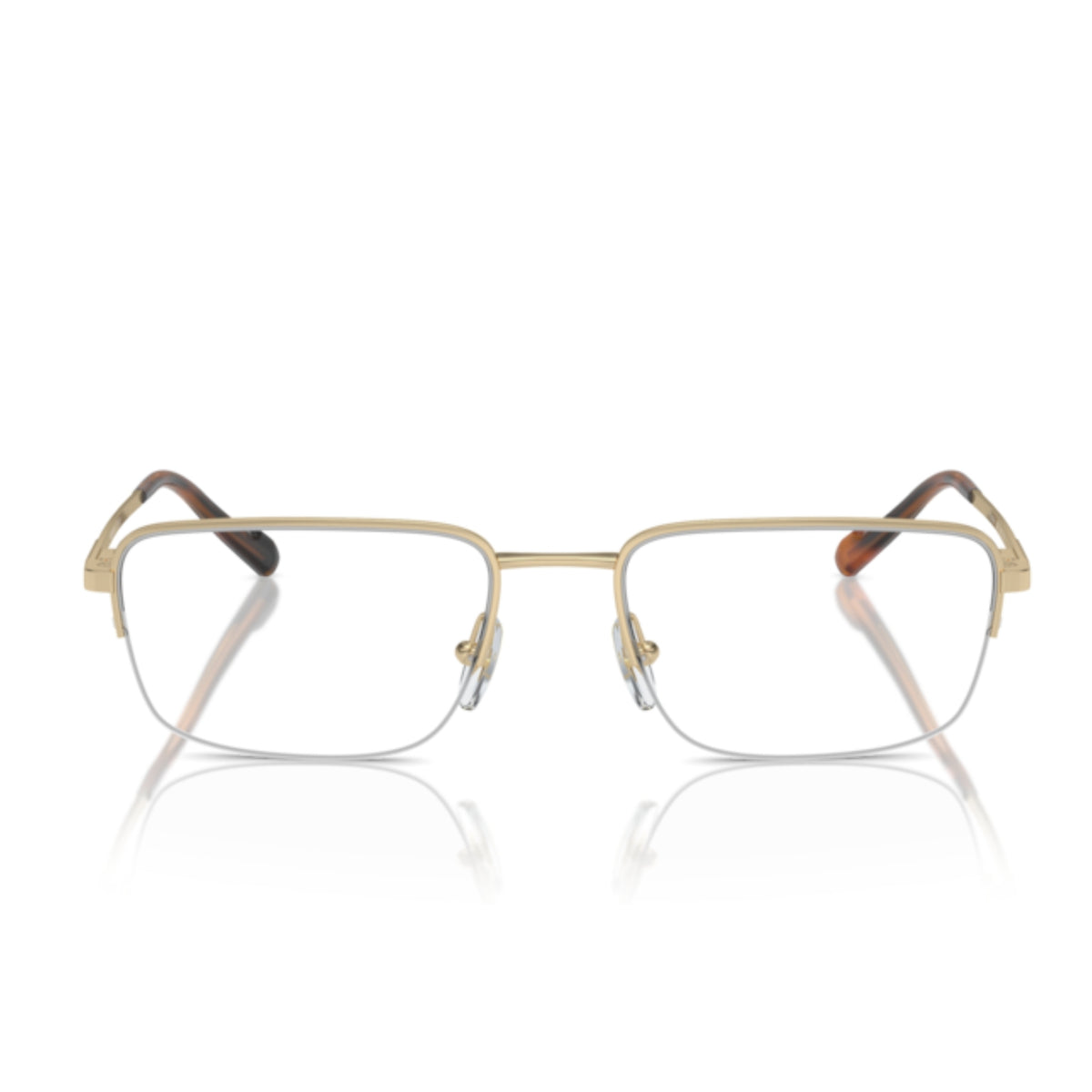 Vogue VO4299I pale gold rectangle eyeglasses, half-rim metal frame