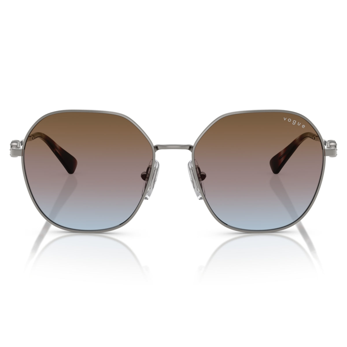 Vogue VO4318SB gunmetal geometric sunglasses, full-rim metal frame