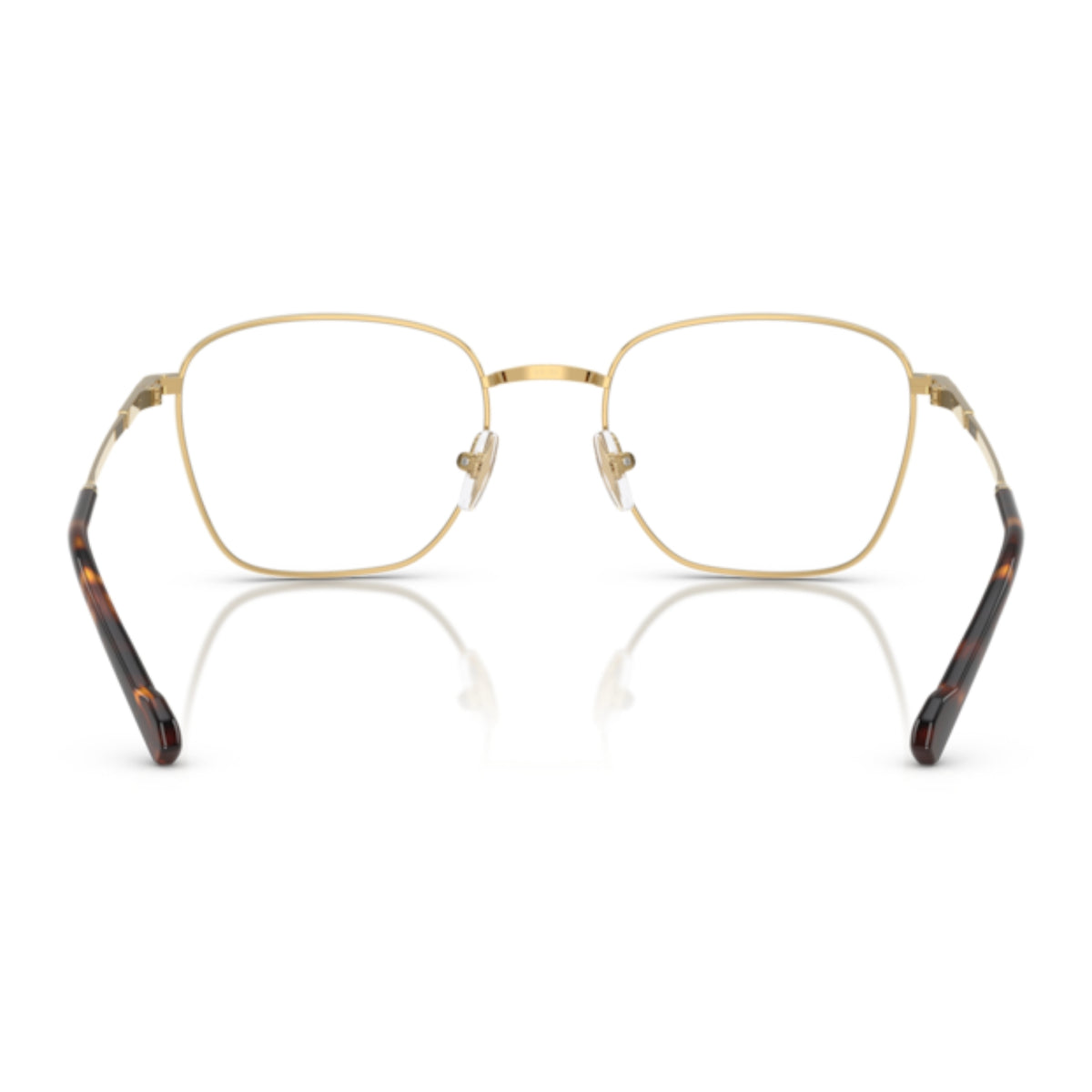Vogue VO4321 gold square eyeglasses, back view of the frame and temples