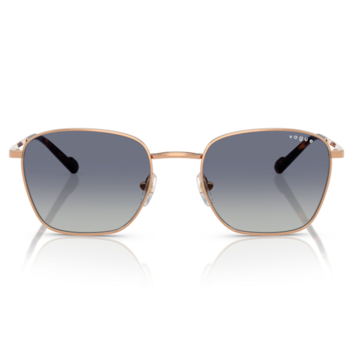 Vogue VO4322S rose gold square sunglasses, full-rim metal frame