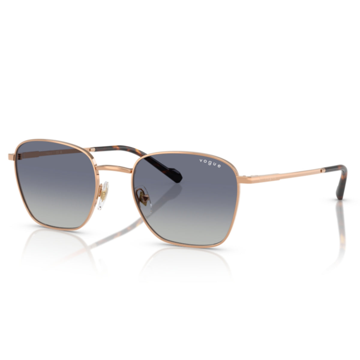 Vogue VO4322S rose gold square sunglasses with grey lenses