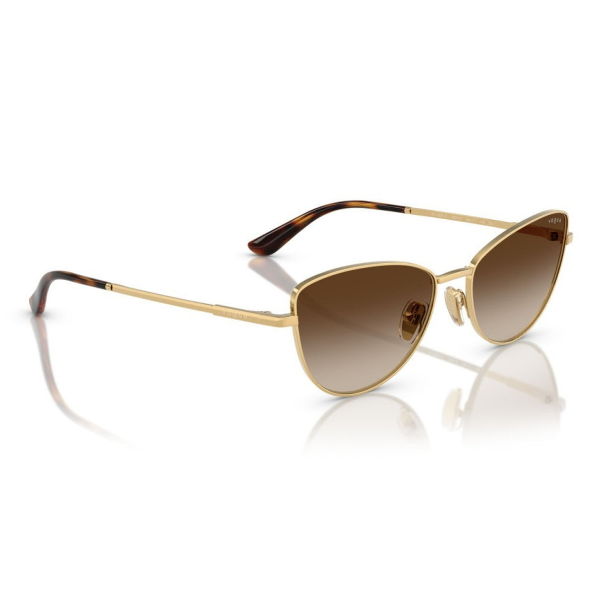 Vogue VO4324S gold cat-eye sunglasses, angled view