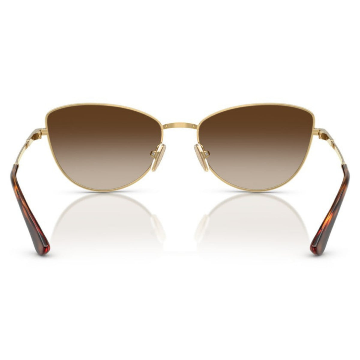 Vogue VO4324S gold cat-eye sunglasses, back view of the frame and temples
