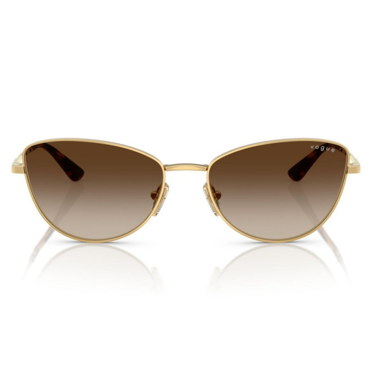 Vogue VO4324S gold cat-eye sunglasses, full-rim metal frame