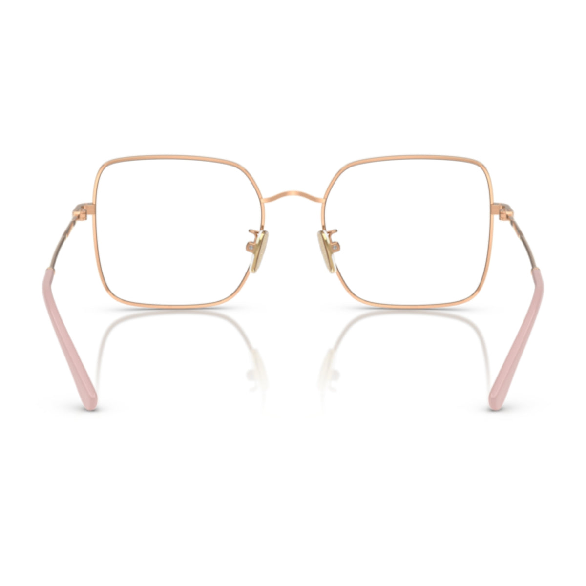Vogue VO4328D rose gold square eyeglasses, back view of the frame and temples