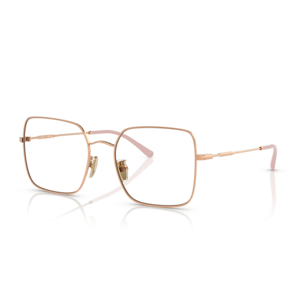 Vogue VO4328D rose gold square eyeglasses with metal frame