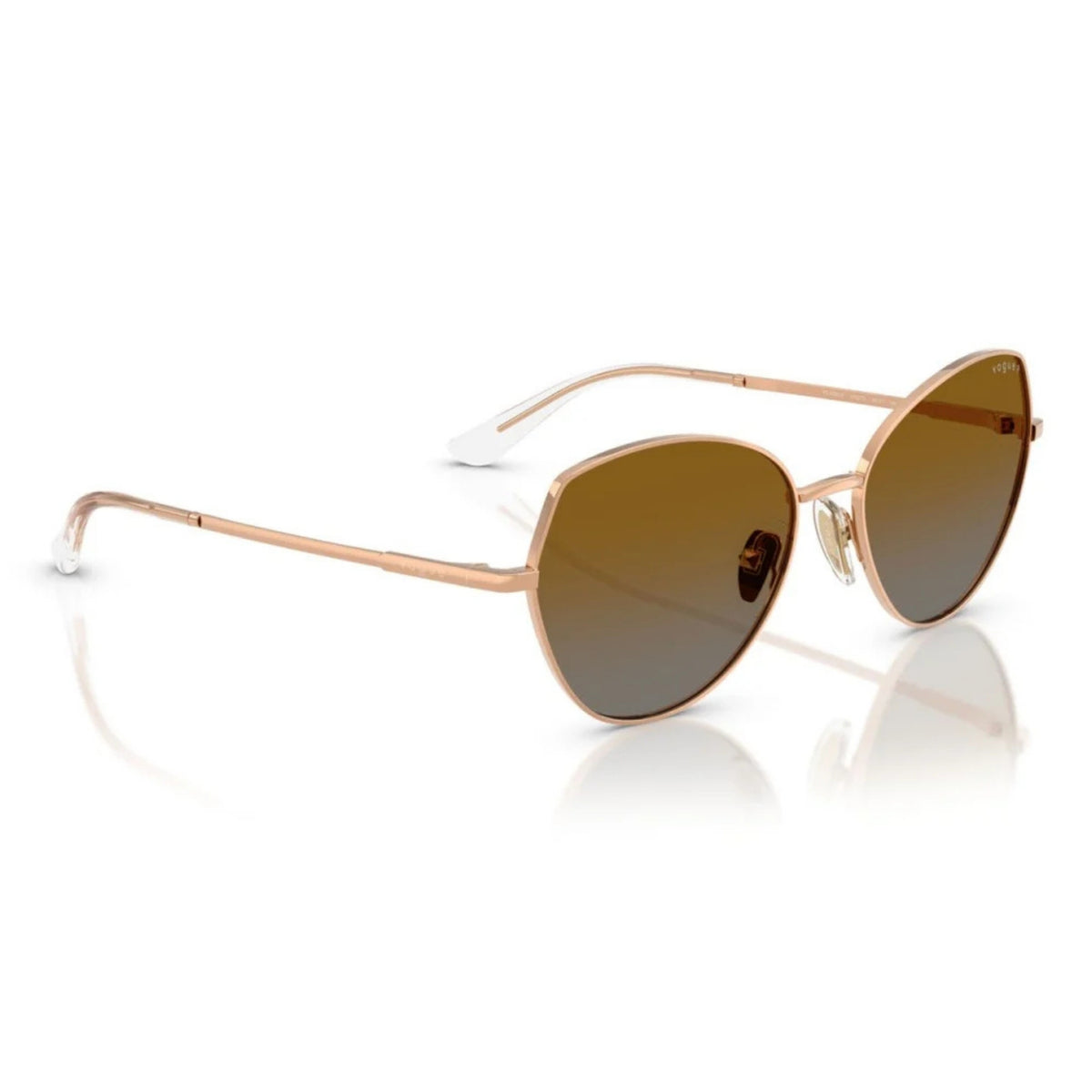 Vogue VO4330S rose gold geometric sunglasses, angled view