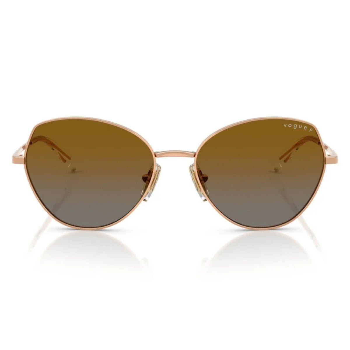 Vogue VO4330S rose gold geometric sunglasses, full-rim metal frame