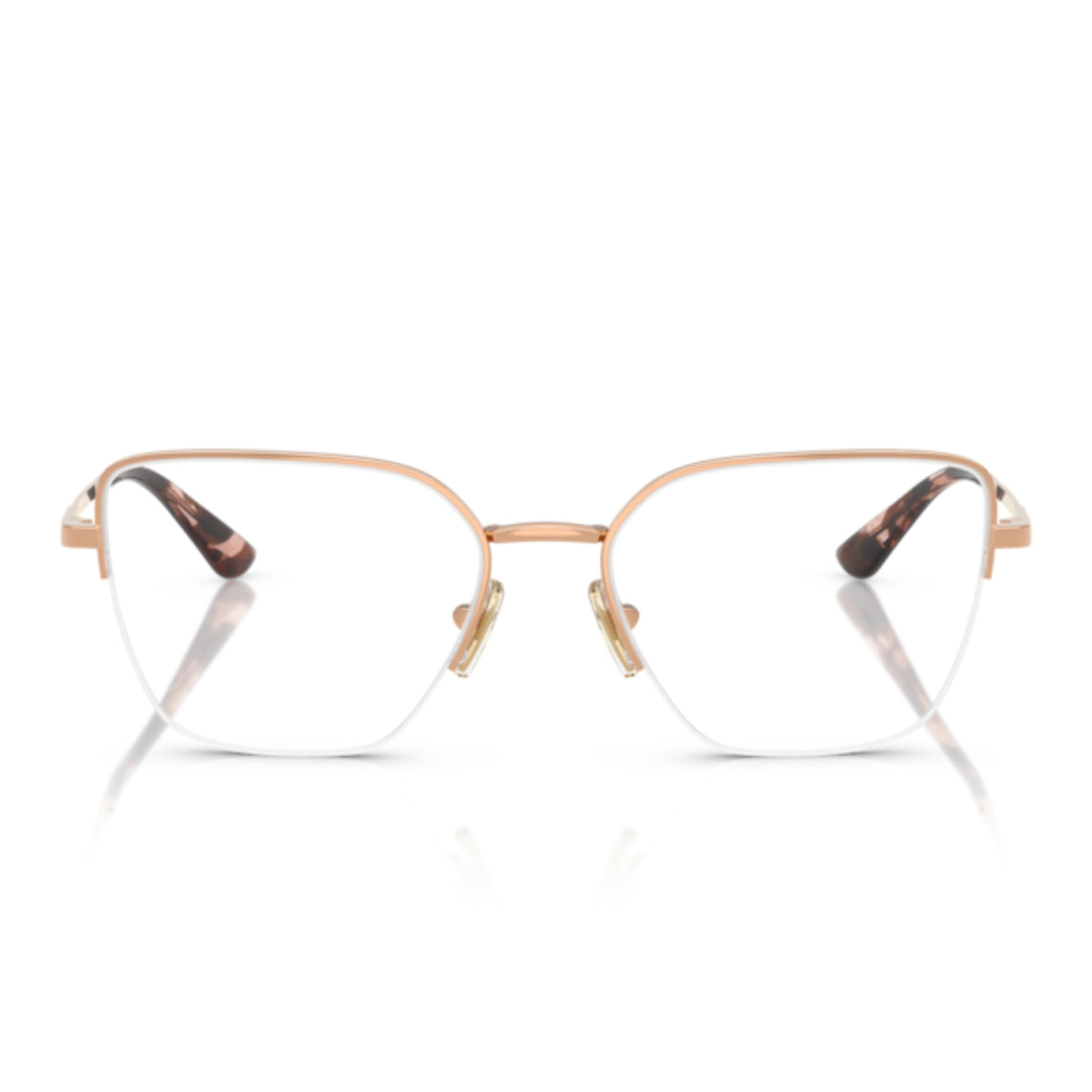 Vogue VO4331 rose gold cat-eye eyeglasses, half-rim metal frame