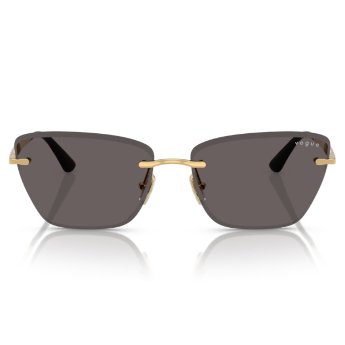 Vogue VO4332S gold rimless sunglasses, metal frame