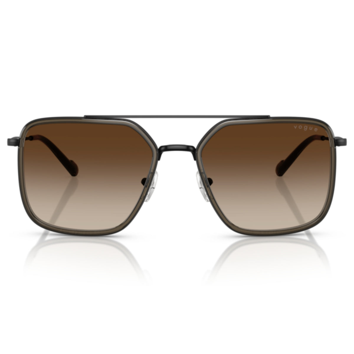 Vogue VO4336SI black square sunglasses, full-rim metal frame