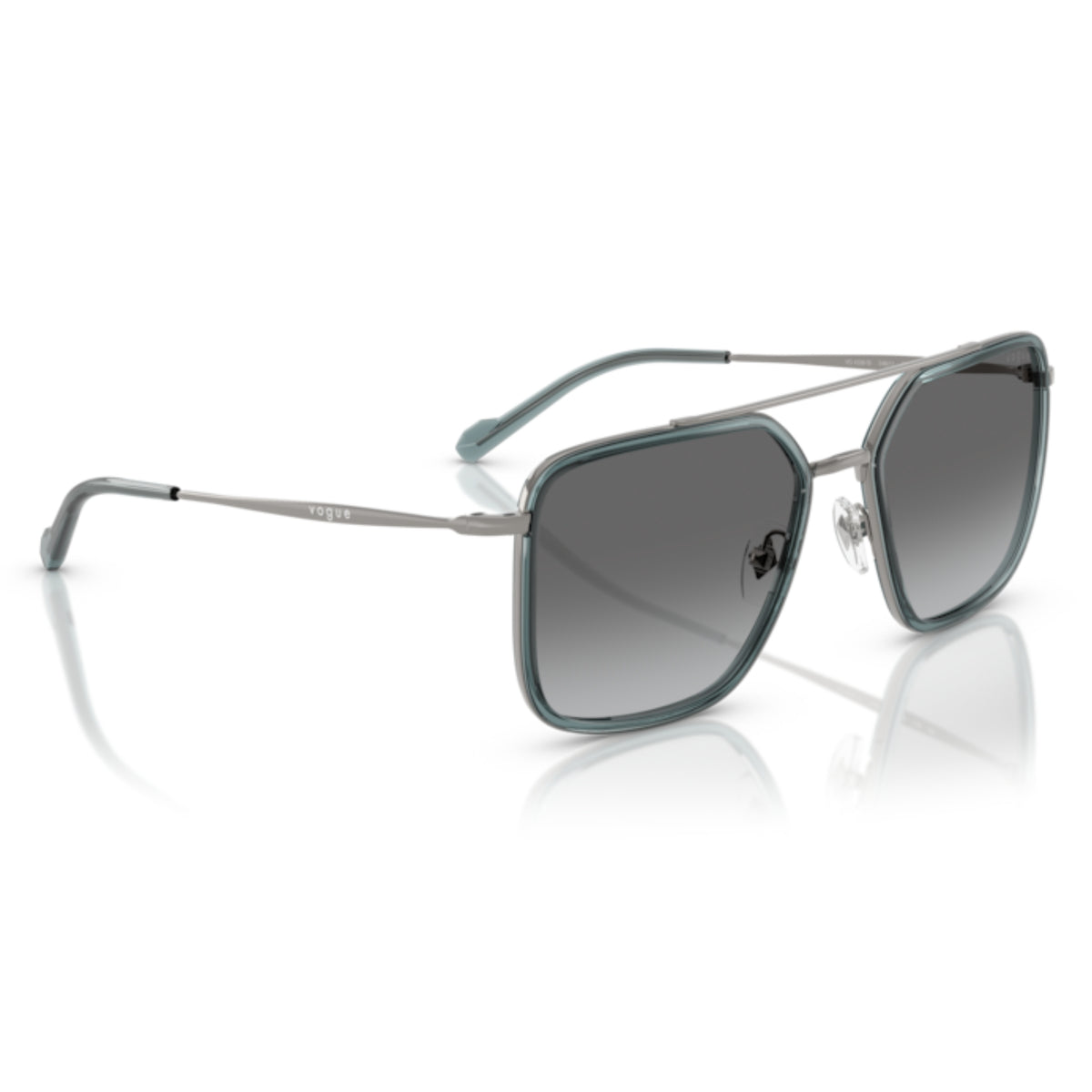 Vogue VO4336SI gunmetal square sunglasses, angled view