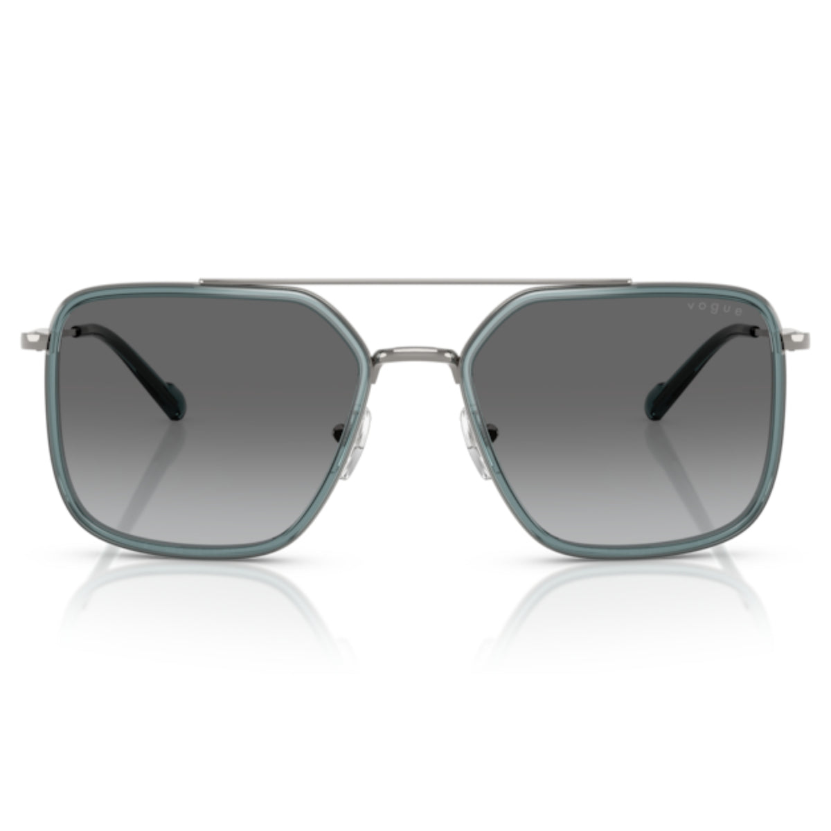 Vogue VO4336SI gunmetal square sunglasses, full-rim metal frame