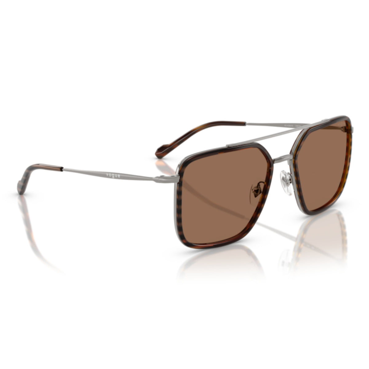 Vogue VO4336SI gunmetal square sunglasses, angled view