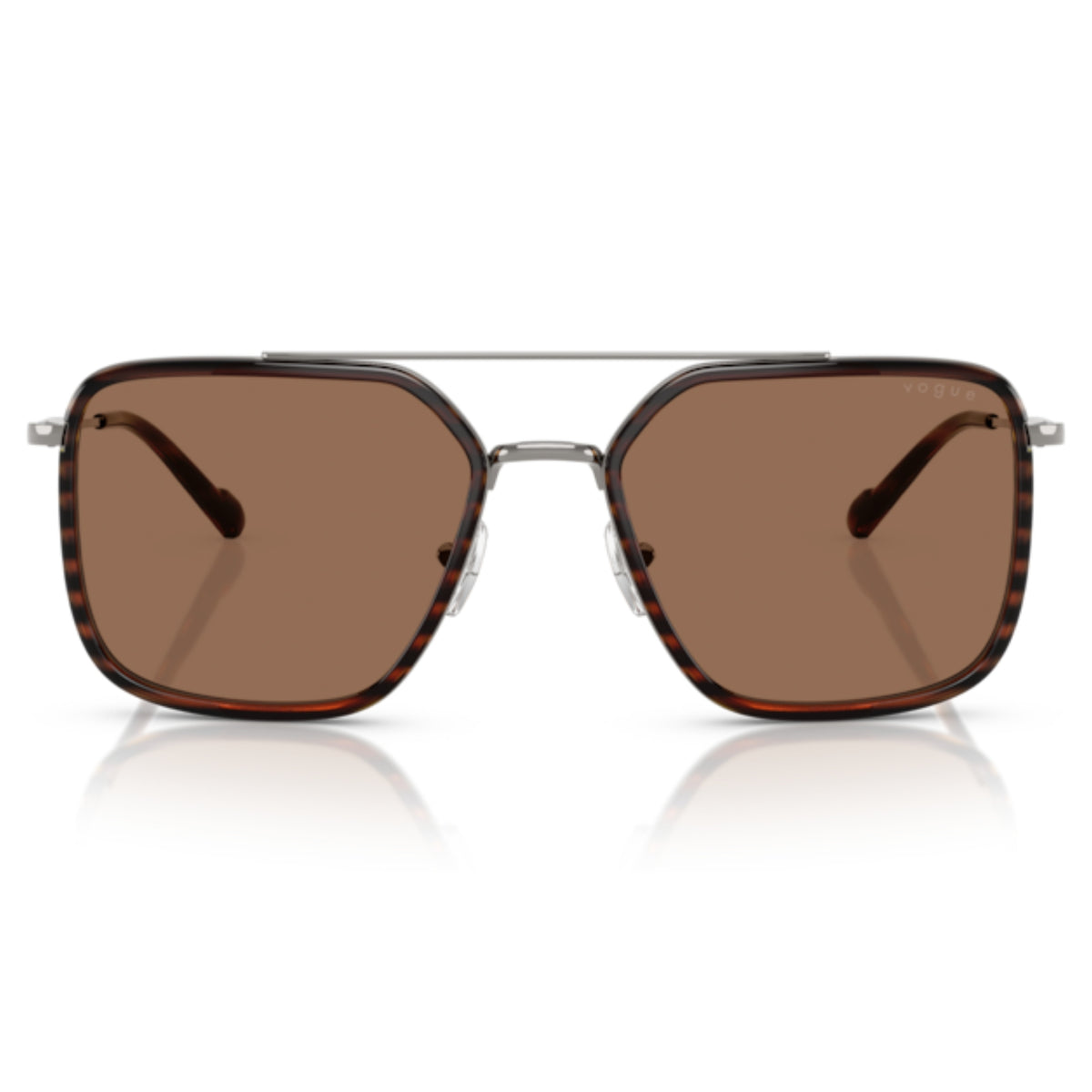 Vogue VO4336SI gunmetal square sunglasses, full-rim metal frame