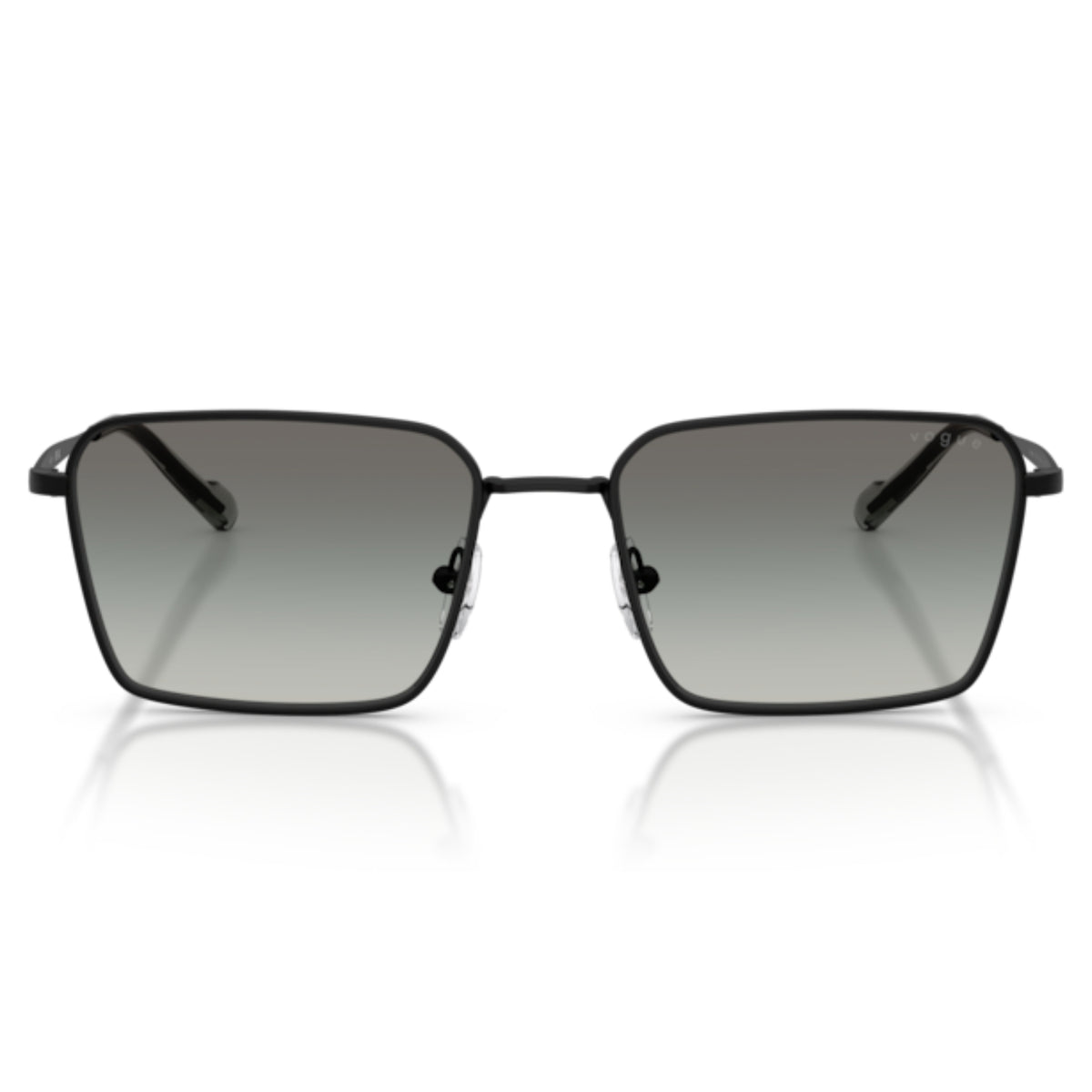 Vogue VO4338SI matte black square sunglasses, full-rim metal frame