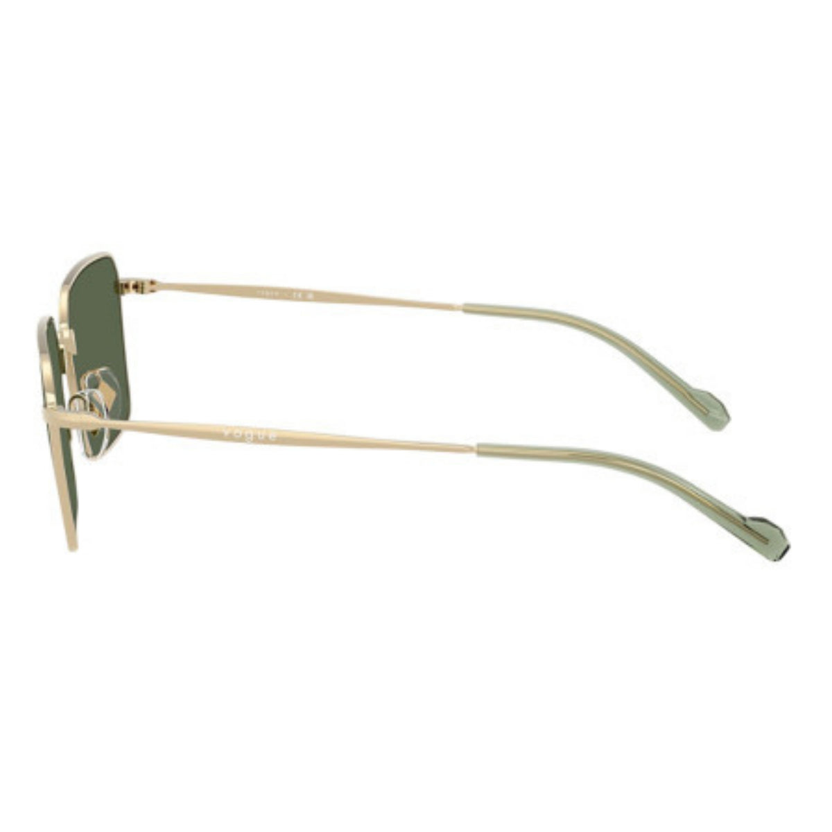 Vogue VO4338SI gold square sunglasses, side view of the temple
