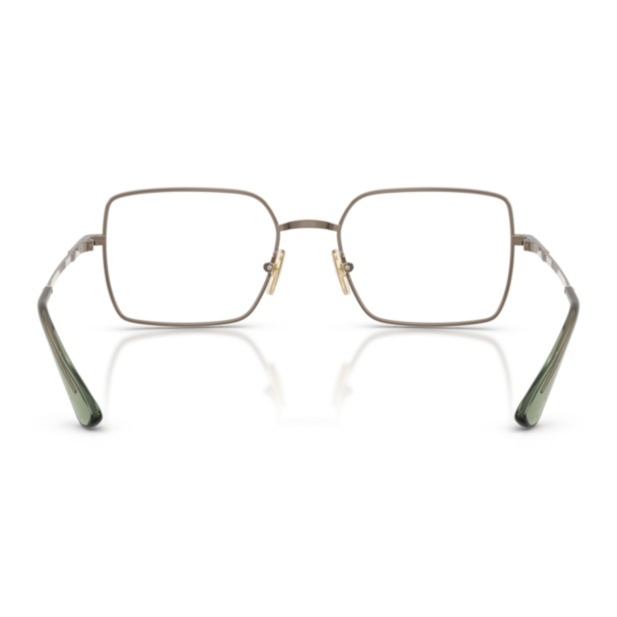 Vogue VO4340 light brown rectangle eyeglasses, back view of the frame and temples