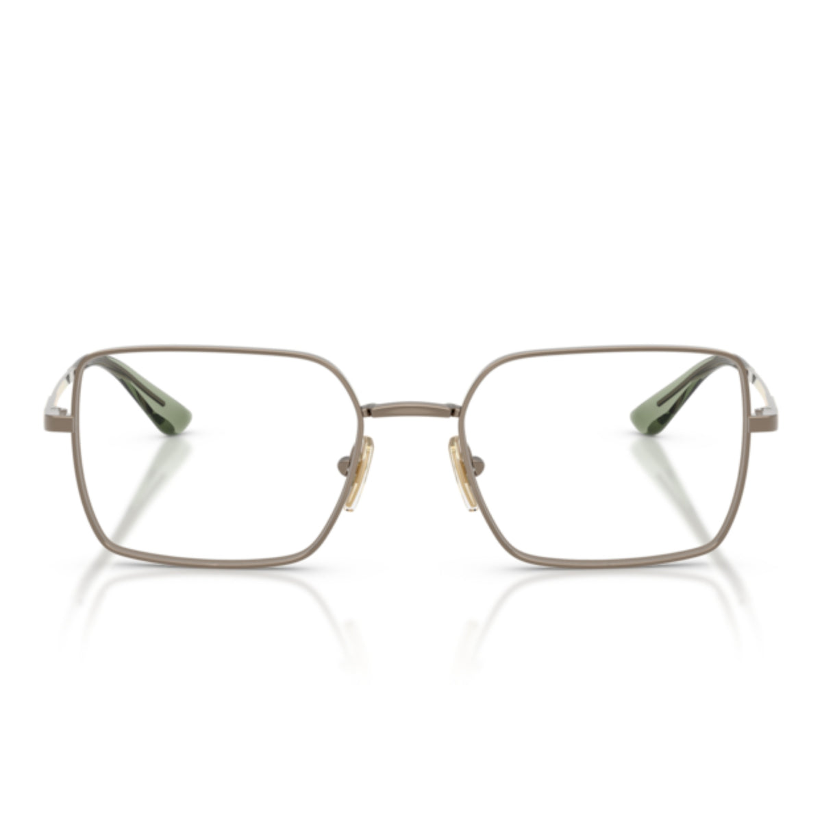 Vogue VO4340 light brown rectangle eyeglasses, full-rim metal frame