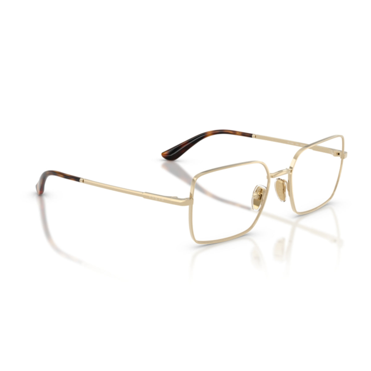 Vogue VO4340 pale gold rectangle eyeglasses, angled view
