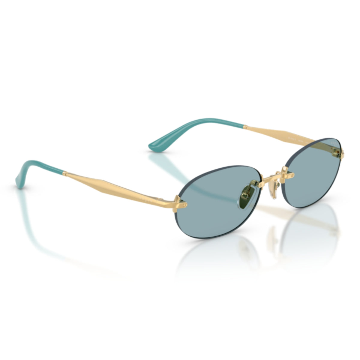 Vogue VO4342S gold rimless sunglasses, angled view