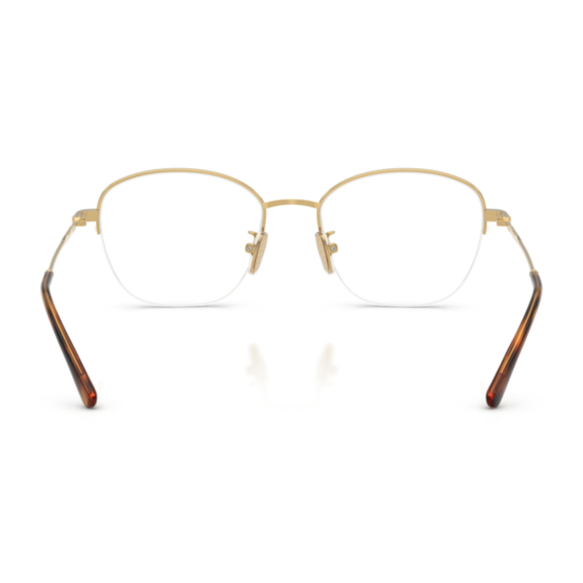 Vogue VO4357D gold geometric eyeglasses, back view of the frame and temples